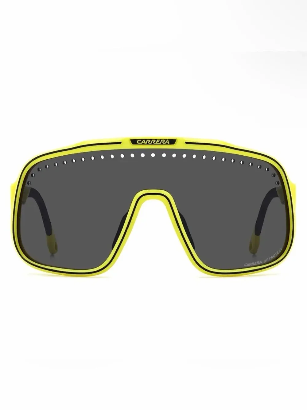 NEW!!! Carrera C Sport 02/S 4CWIR Yellow Shield Sunglass Visor with Grey Lenses